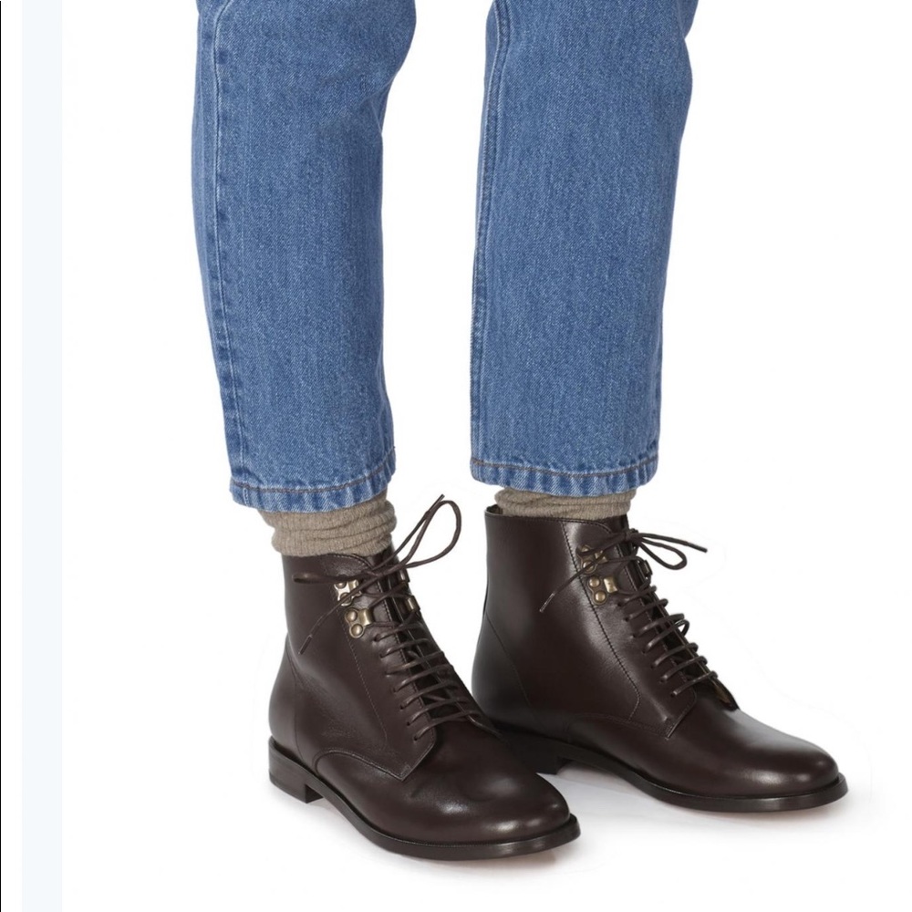 A.P.C. Frances boots in dark brown FR40=US8.5